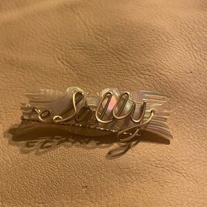 Vintage Mother of Pearl Name Brooch